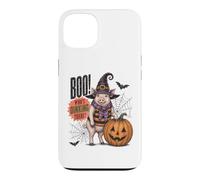 Boo Whos Oinking There Funny Halloween Witch Pig Coque pour iPhone 13