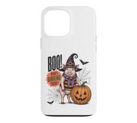 Boo Whos Oinking There Funny Halloween Witch Pig Coque pour iPhone 13 Pro Max