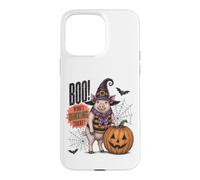 Boo Whos Oinking There Funny Halloween Witch Pig Coque pour iPhone 15 Pro Max