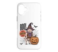 Boo Whos Oinking There Funny Halloween Witch Pig Coque pour iPhone 16 Plus