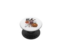 Boo Whos Oinking There Funny Halloween Witch Pig PopSockets PopGrip Adhésif