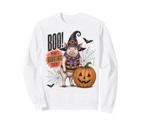 Boo Whos Oinking There Funny Halloween Witch Pig Sweatshirt