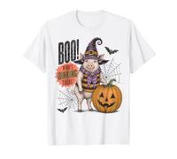 Boo Whos Oinking There Funny Halloween Witch Pig T-Shirt