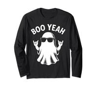 Boo Yeah Ghost Lunettes de Soleil Shaka Sign Halloween Surfer Manche Longue