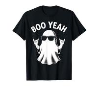 Boo Yeah Ghost Lunettes de Soleil Shaka Sign Halloween Surfer T-Shirt
