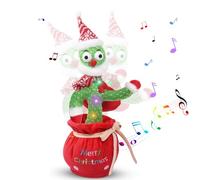 Booaee Peluche en forme de cactus parlant, qui parle et qui chante à plusieurs reprises, interactive, électronique, jouet en peluche, cadeau, décoration de Noël
