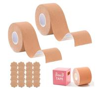 Boob Tape Premium Set, Tape pour Lifting Seins, Bra Tape, Remonte Sein Adhesif, Body Tape, Remonte-Sein Push Up avec 10 Paires Cache-Tétons en Silicone, Fashion Clothing Tape Parfaitement Invisible