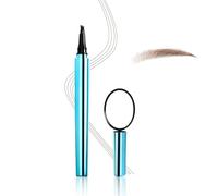 Boobeen Crayon à sourcils avec miroir, crayon à sourcils liquide imperméable, pointe à 4 fourches pour des sourcils naturels comme des cheveux, set de maquillage longue durée