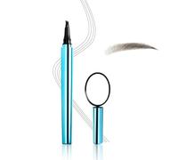 Boobeen Crayon à sourcils avec miroir, crayon à sourcils liquide imperméable, pointe à 4 fourches pour des sourcils naturels comme des cheveux, set de maquillage longue durée