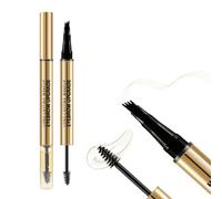Boobeen Crayon et Gel 2 en 1 pour Sourcils - Stylo Microblading 4 Pointes avec Cire Transparente - Effet Poils Naturels - Tenue Longue et Résistant à l'Eau - Pour Femmes