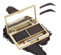 Boobeen Eyebrow Powder Kit, 2-color Waterproof Eyebrow Palette Makeup to Definer & Filler Brows, Eyebrow Color Powder Shape Natural Looking Brows - with Mirror Brush