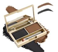 Boobeen Eyebrow Powder Kit, 2-color Waterproof Eyebrow Palette Makeup to Definer & Filler Brows, Eyebrow Color Powder Shape Natural Looking Brows - with Mirror Brush
