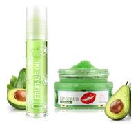 Boobeen Lèvres, exfoliant au sucre et huile hydratante pour les lèvres, crème hydratante pour les lèvres, soin des lèvres à l'arôme de fruits, délicates et lisses