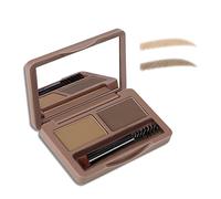 Boobeen Poudre à sourcils, Palette de maquillage à sourcils 2 couleurs pour améliorer et définir les sourcils, poudre de couleur à sourcils avec miroir pour un maquillage neutre des yeux