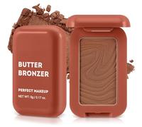 Boobeen Poudre Bronzante Matte et Douce, Palette de Poudre de Contour pour le Visage, Poudre Bronzante, Blush Naturel, Poudre de Contour, Longue Durée de Construction, Brillant Bronzé