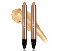 Boobeen Set de crayons ombres à paupières, bâton d'ombres à paupières chatoyantes, stylo surligneur crème, crayon ombres à paupières résistant à l'eau, 2PCS