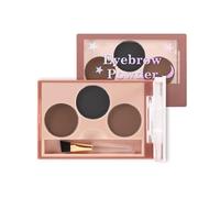 Boobeen Sourcil Powder 3 Couleurs avec Brosse à Sourcils Biseauté pour Maquillage Look 3D, Kit de Shaping