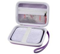 Boobowl Étui Compatible avec imprimante HP Sprocket Portable 2x3/Select 2,3 x 3,4/2ème édition, Support de Transport de Voyage pour Papier Photo Zink, câble USB et Autres Accessoires - Violet