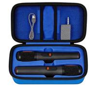 Boobowl Étui de microphone Bluetooth compatible avec microphones numériques JBL PartyBox sans fil J2X, boîte à micro portable pour batterie rechargeable, récepteur, adaptateur (sac uniquement), bleu