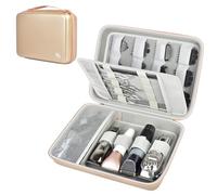 Boobowl Étui de voyage rigide pour tondeuse à cheveux, fournitures de barbier, support de rangement pour tondeuse Ufree/pour Wahl/pour Andis Men Razor Guard Kits de toilettage - Doré