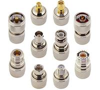 Boobrie 10PCS Kit Connecteur N Mâle vers SMA/BNC/UHF/Type N/Type F Mâle Femelle Connecteur Coaxial RF Type N Mâle Adaptateur N Mâle Connecteur Coaxial pour Câble Coaxial, LMR Dispositifs LAN sans Fil