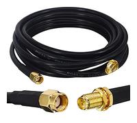 Boobrie 3M Câble RG58/U RP-SMA Mâle vers RP-SMA Femelle Câble Coaxial RP-SMA WiFi Antenne Câble d'extension RP-SMA pour Carte Réseau PCIE Sans Fil Adaptateur Wi-Fi USB Caméra Routeur WiFi