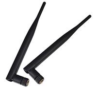 BOOBRIE 5DBi WiFi Antenne 2,4 GHz 5,8 GHz Antenne WiFi Extérieur Routeur WLAN Antenne Connecteur RP-SMA Mâle pour Routeur, Antenne Amovible, Amplificateur WiFi, Extension de Portée Sans Fil