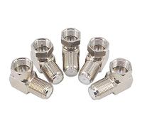 BOOBRIE 5PCS Adaptateur Coaxial F Angle Droit Connecteur F Coaxial 90 Degrés Connecteur Antenne TV Prise F Mâle à Femelle Adaptateur Satellite RG6 Fiche F pour Satellite SKY Virgin, Téléviseurs Muraux