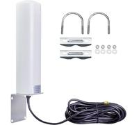 BOOBRIE Antenne d'extérieur 5G 4G LTE 698-3800 MHz Antenne omnidirectionnelle à gain élevé 10 dBi avec câble RG585 à faible perte Connecteur mâle SMA pour routeur modem passerelle résistant aux