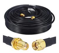 Boobrie Câble coaxial RG58 amélioré 30 m - SMA mâle à femelle 50 Ohm - Extension pour antenne GPS 3G 4G LTE WiFi et radio bidirectionnelle (pas pour TV)