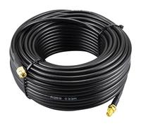 Boobrie Câble d'antenne WiFi RG58 25M SMA Mâle vers SMA Femelle Câble Jumper Coaxial 50 Ohm pour 2G 3G 4G LTE Antenne WiFi à faible perte Routeur LAN sans fil Utilisation de la radio RF GPS