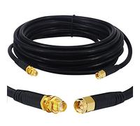 Boobrie Câble d'extension SMA 5 m à faible perte RG58/U Câble d'extension d'antenne Wi-Fi SMA mâle vers SMA femelle 50 ohms 4G Antenne Wifi Routeur Câble d'extension 3G 4G LTE Antenne sans fil LAN GPS