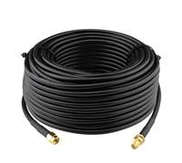 Boobrie Câble SMA Mâle Femelle 25M RG58 50ohm Coaxial Extension Faible Perte Rallonge Antenne pour Routeur WiFi 3G 4G LTE LAN Sans Fil GPS (Pas pour TV)