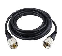 Boobrie Câble UHF Mâle vers Mâle 3M Câble PL259 RG58/U 50 Ohms Blindé Basse Perte pour Antenne Radio Amateur CB Installation Mobile Camion 4x4 Station de Base Test SWR