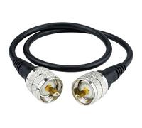 Boobrie Câble UHF Mâle vers Mâle 50CM Câble PL259 RG58/U 50 Ohms Blindé Basse Perte pour Antenne Radio Amateur CB Installation Mobile Camion 4x4 Station de Base Test SWR