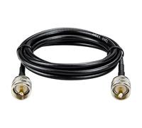 Boobrie Câble UHF Mâle vers Mâle PL259 2M Équivalent L MR200 UHF PL259 Câble Coaxial 50 Ohms Faible Perte pour Antenne SWR Mètre, Radioamateur, Radio CB, Radio HF-Supérieur au RG58, Haute Flexibilité