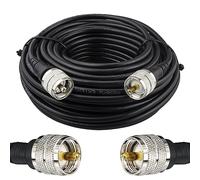 Boobrie Élevé Câble PL259 20M Câble Coaxial RG58/U UHF Mâle à UHF Mâle CB Câble Antenne Radio PL259 SuperFlex RG58 Faible Perte Adaptateur pour CB Ham Radio Antenne