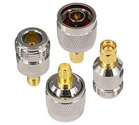 Boobrie Kit d'adaptateur N vers SMA - 4 adaptateurs mâle/femelle pour antenne CB, radio, WiFi et routeur sans fil