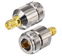 Boobrie Lot de 2 adaptateurs N femelle vers RP-SMA femelle - Connecteur coaxial RF à polarité inversée SMA femelle vers type N - Convertisseur de câble d'antenne Wi-Fi pour antenne LoRa HNT Hotspot