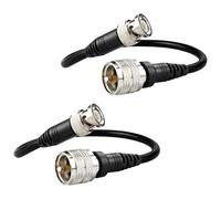 Boobrie Lot de 2 câbles coaxiaux PL259 UHF mâle vers BNC mâle 30 cm RG58 à faible perte BNC vers PL259 UHF CB pour analyseur d'antenne radio HAM et CB