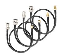 BOOBRIE Lot de 4 câbles SMA vers BNC 50 cm - Kit SMA mâle vers BNC mâle femelle vers BNC femelle - Câble 0-6 GHz - Extension BNC à faible perte - Antenne radio CB LMR200, mieux que RG58