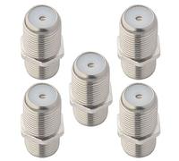 Boobrie Lot de 5 Connecteur F Femelle Connecteur Coaxial Fiche F Femelle Adaptateur d'Antenne TV Raccord F Connecteur de Prise F de Changeur de Genre de Joint de Coupleur