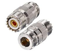 Boobrie N Jack Femelle vers UHF Jack Femelle So239 connecteur coaxial RF N pour UHF Type Adaptateur pour antennes Diffusion radios Lot de 2