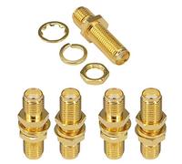 Boobrie SMA Socket Connector Panneau de châssis SMA femelle vers SMA Adaptateur de connexion SMA pour antennes, appareils LAN sans fil, câble coaxial (destin des 5)