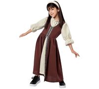 Boodtag Costume colonial à manches longues pour fille - Style gothique, médiévale, Renaissance - Robe de soirée élégante, vintage, historique et gothique
