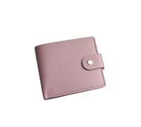 BooeDareno Petit portefeuille court en cuir synthétique avec porte-cartes pour étudiants - Ultra fin - En cuir de vache - Avec clip - Pour homme et femme, violet clair, Taille unique