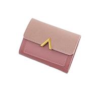 BooeDareno Portefeuille tendance court porte-monnaie pour femmes portefeuilles porte-cartes sac à main dames petit portefeuille femme moraillon mini embrayage fille sac d'argent, rose rouge, Taille