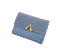 BooeDareno Portefeuille tendance court porte-monnaie pour femmes portefeuilles porte-cartes sac à main dames petit portefeuille femme moraillon mini embrayage fille sac d'argent, bleu, Taille unique