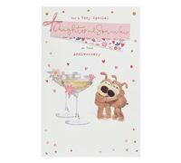 Boofle Carte d'anniversaire pour fille et beau-fils avec enveloppe - Motif mignon