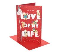 Boofle Carte de Noël pour Celui que j'aime | Cadeaux de Noël | Elle/Lui | Design mignon | Avec enveloppe | 25,4 x 16,5 cm